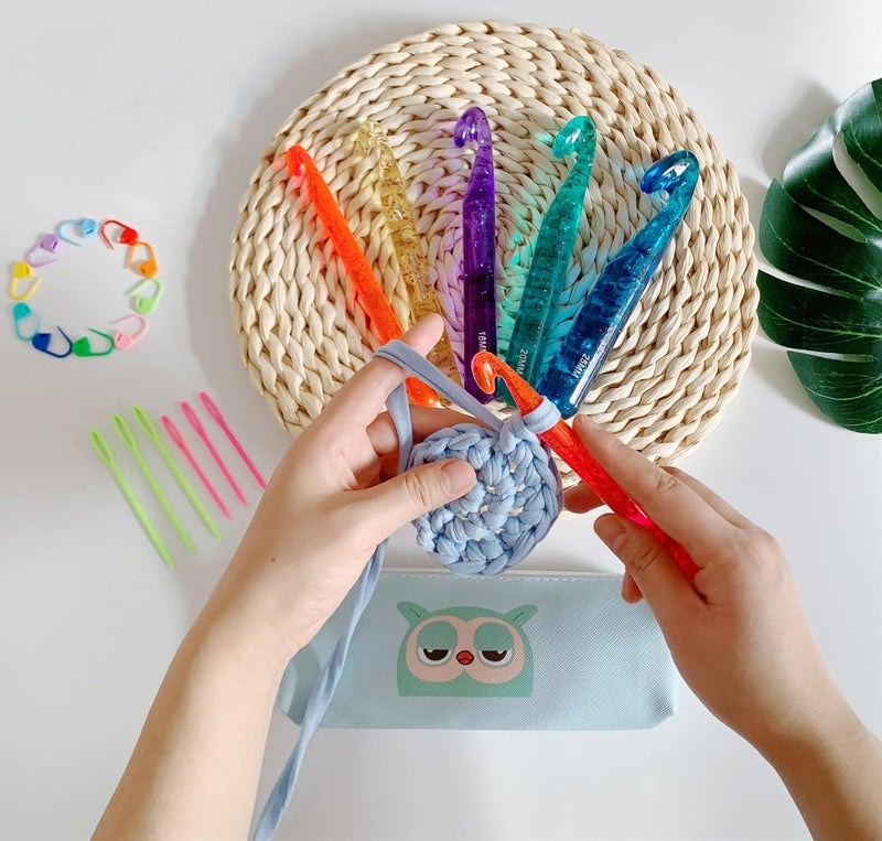 ZICALSO Large Crochet Hooks,25mm 20mm 18mm 15mm 12mm Crochet Hooks for Chunky Yarn,Huge 12 mm-25 mm Crochet Hook - Image 3